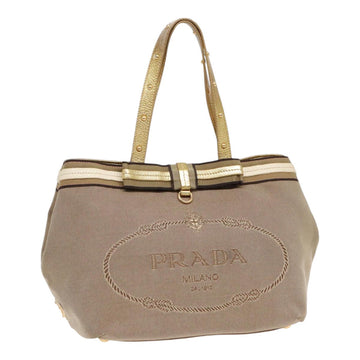 Canvas Tote Bow Detail Beige