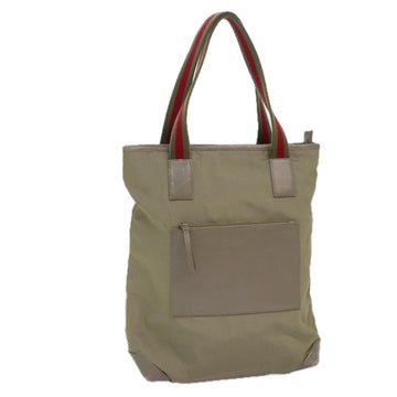 Beige Canvas Tote Webbing Detail
