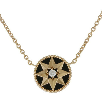 Rose des vents necklace black enamel