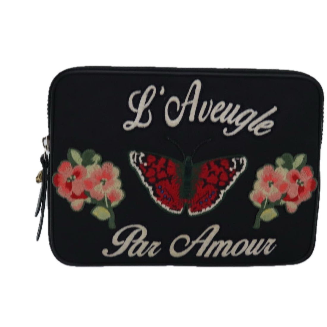 Embroidered Butterfly Clutch