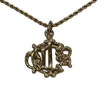 CD Logo Pendant Necklace Gold Rope Chain