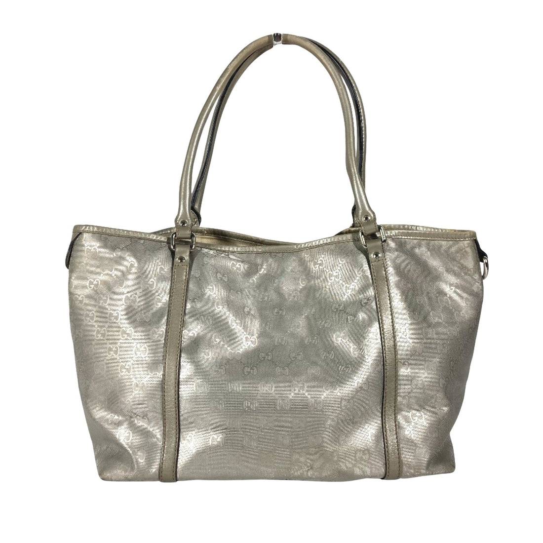 GG Plus Tote Metallic Silver