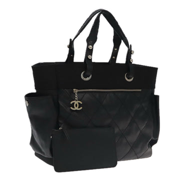 Leather Tote Bag with Pouch and Metal Fittings