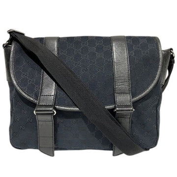 Luxury Canvas Shoulder Bag with Discoloration and Scuff Detailing