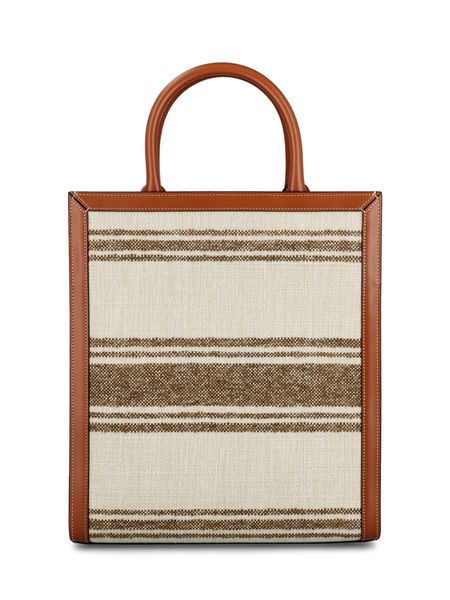 CABAS STRIPED RAFFIA TOTE BAG