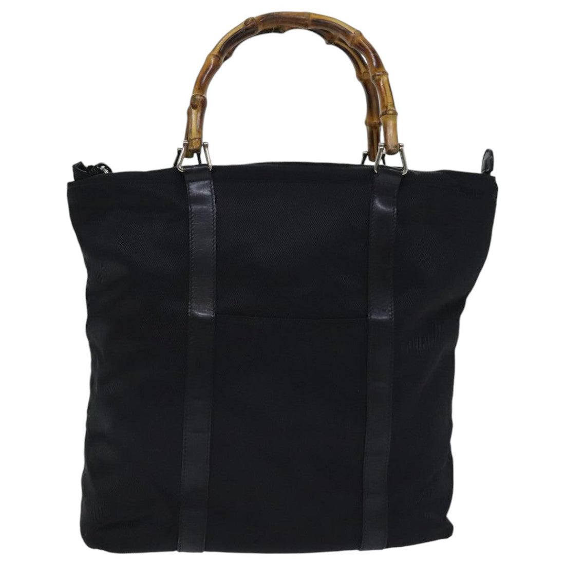 Bamboo Tote Black Canvas