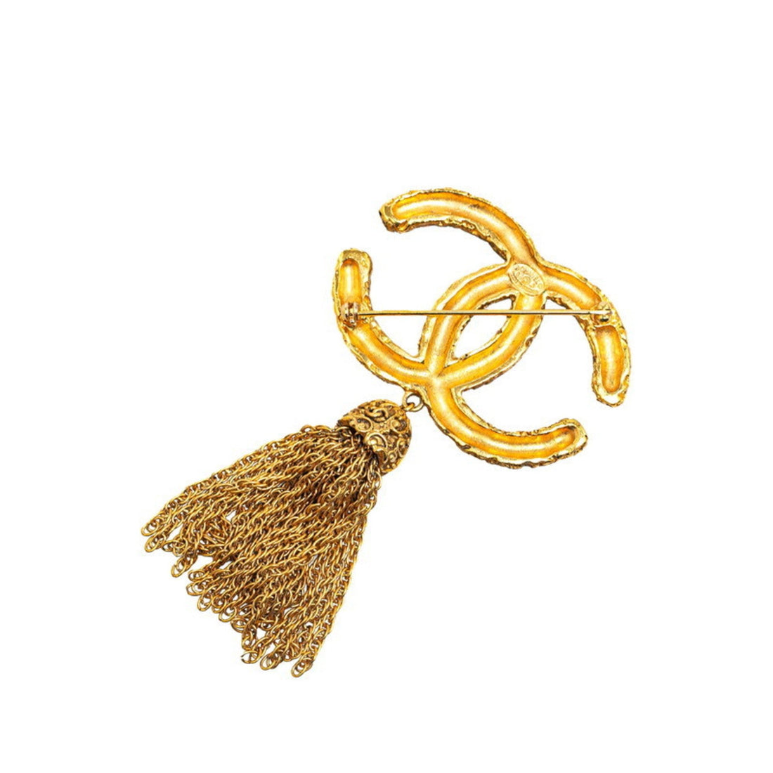 CC Logo Tassel Brooch Gold