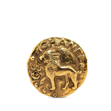Lion Coin Brooch