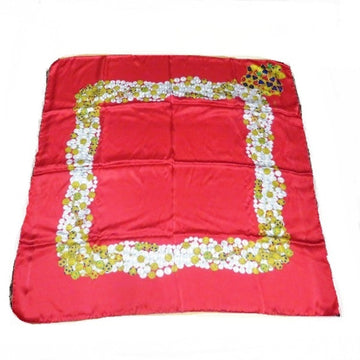 Red Silk Scarf Coin and Pearl Design