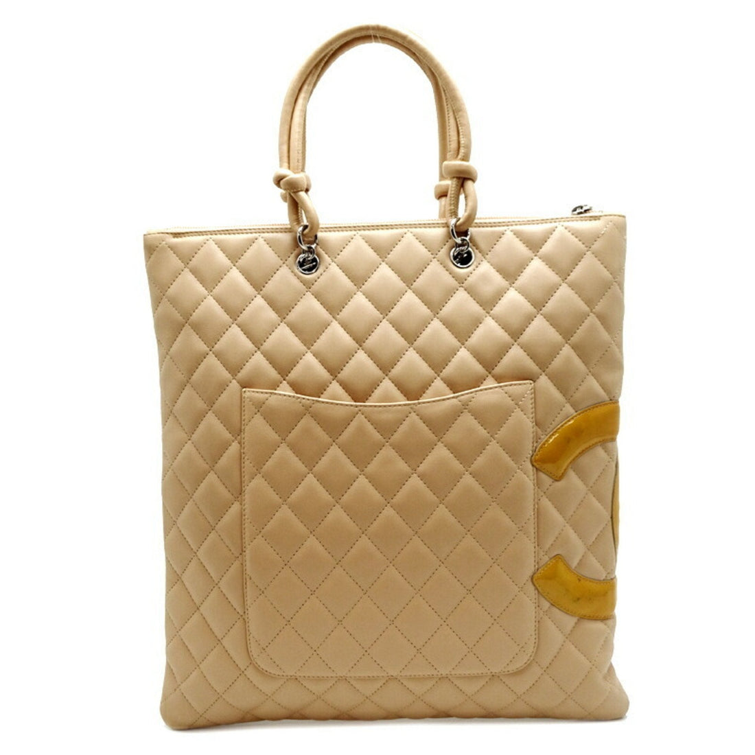 Cambon Leather Tote Bag with Dust Bag