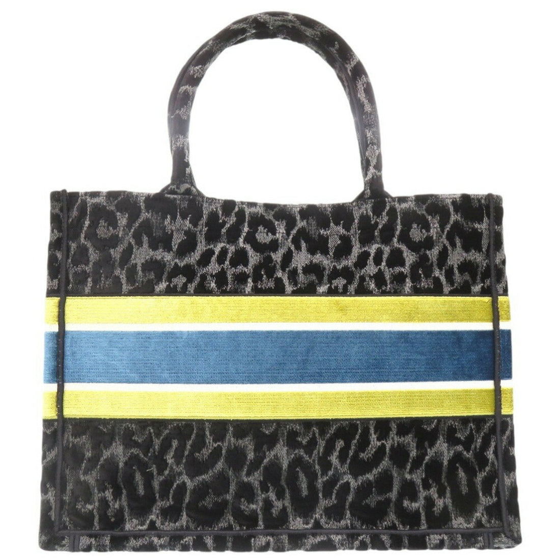 Velvet Book Tote with Handle and Metal Fittings