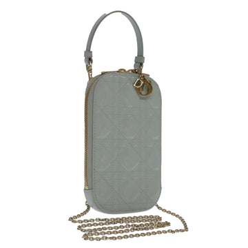 Lady Dior Patent Leather Handbag with Dust Bag and Shoulder Strap