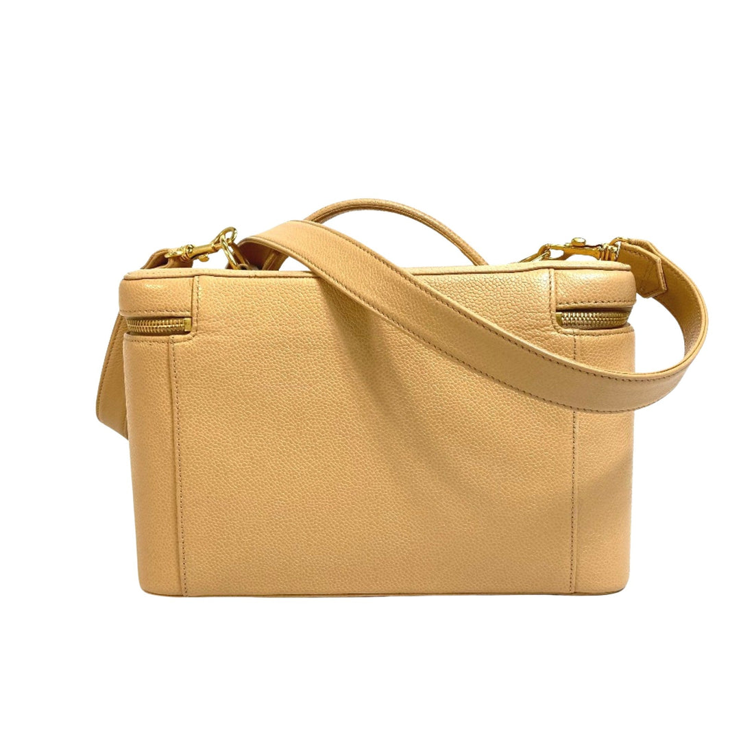 Chanel Vanity Case Beige Leather