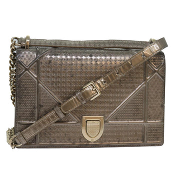 Diorama Shoulder Bag Bronze Lambskin Leather