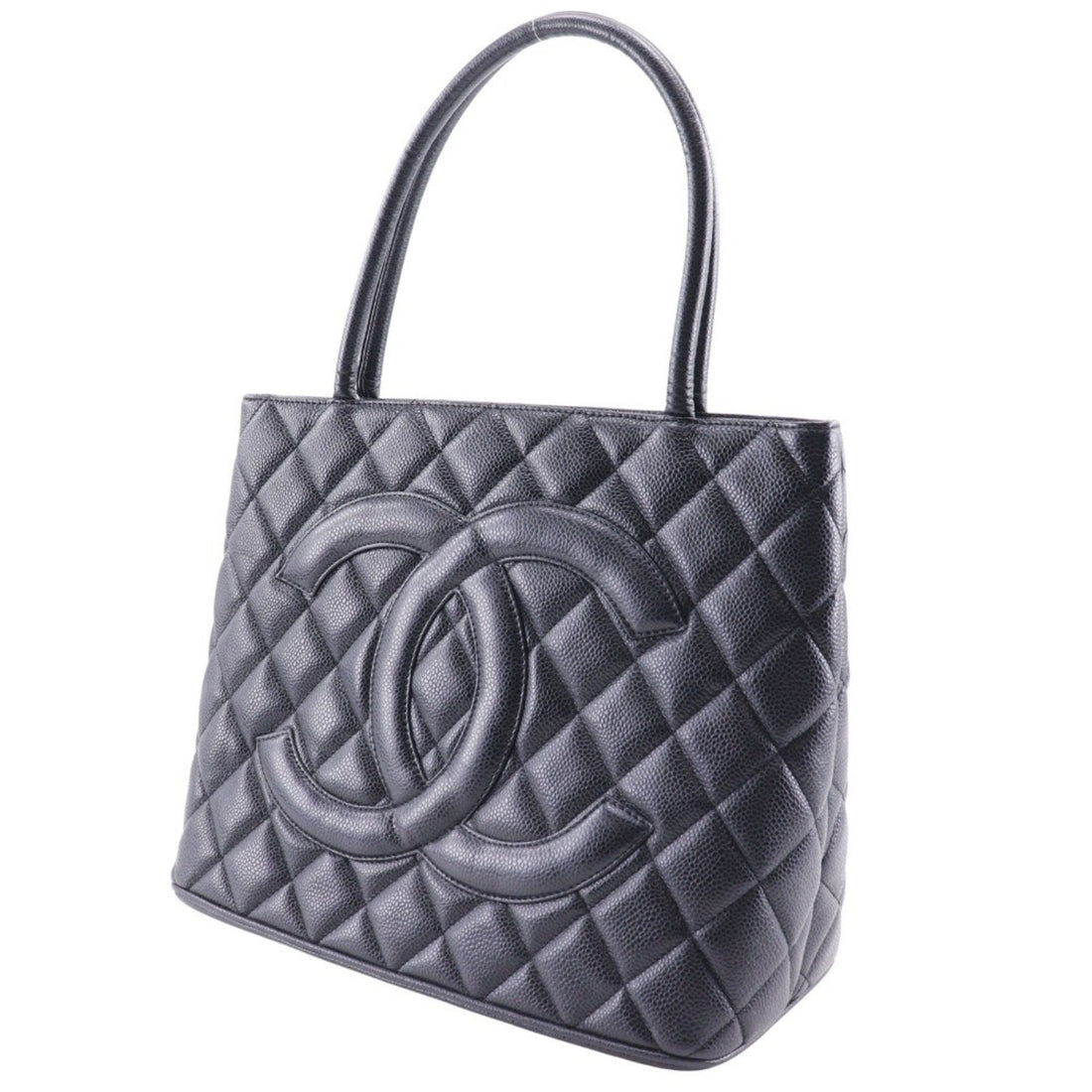 Classic Jumbo Tote Quilted Caviar Leather