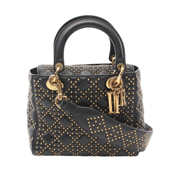 Diorama Studded Calfskin Handbag