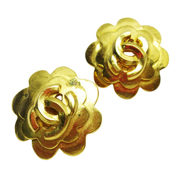 Flower CC Earrings Gold