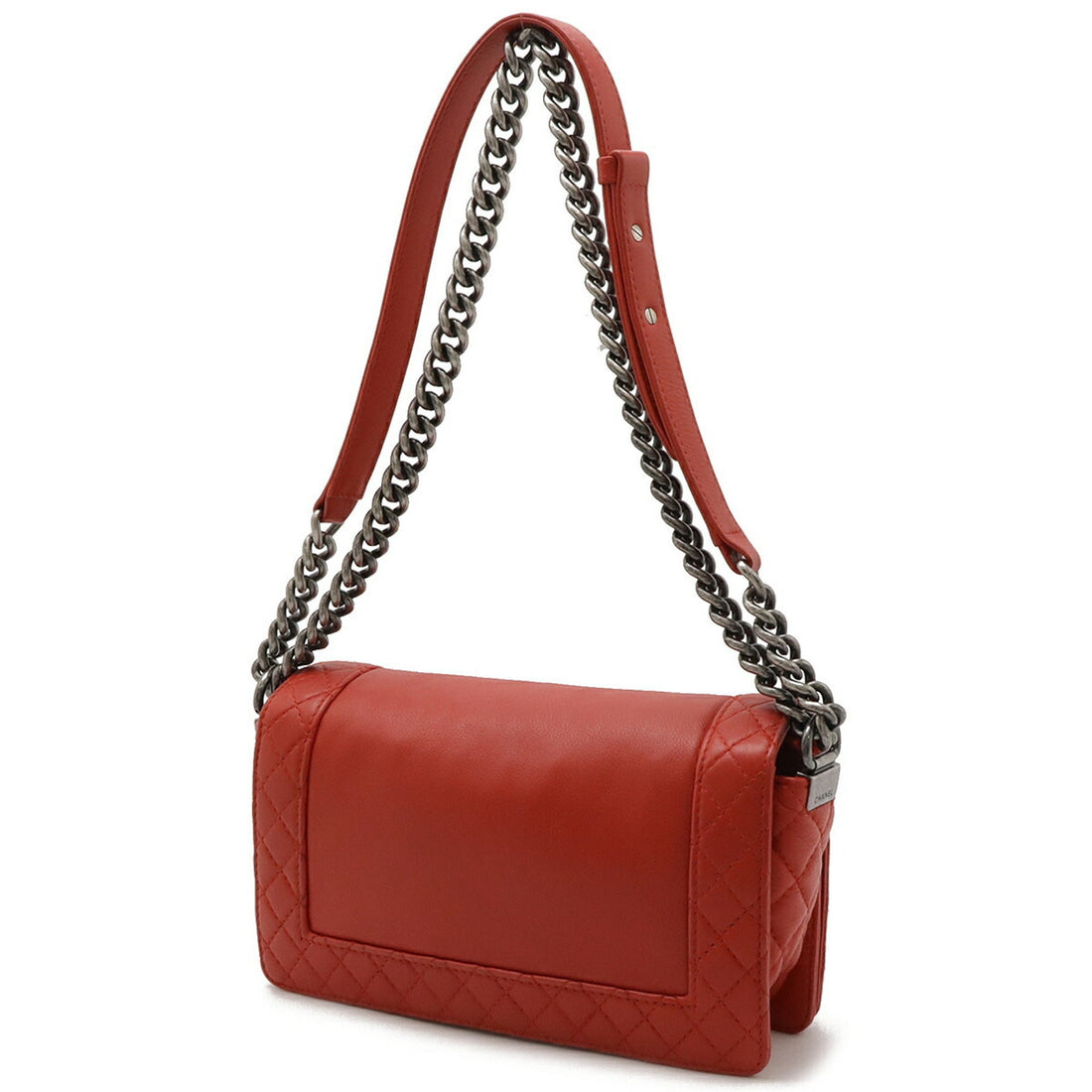 Boy Chanel Shoulder Bag Red Lambskin