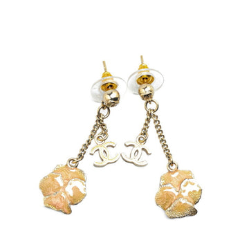 Flower Earrings GoldTone Metal