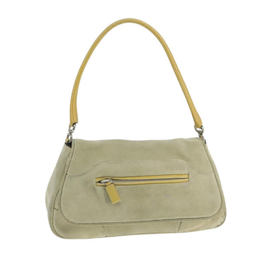 Suede Shoulder Bag with Guarantee Card and Storage Odor