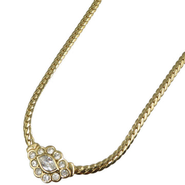 Gold chain necklace crystal pendant