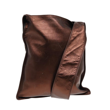 Metallic Leather Shoulder BagBronze