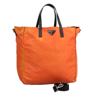 Nylon Tote Bag Orange Casual Style