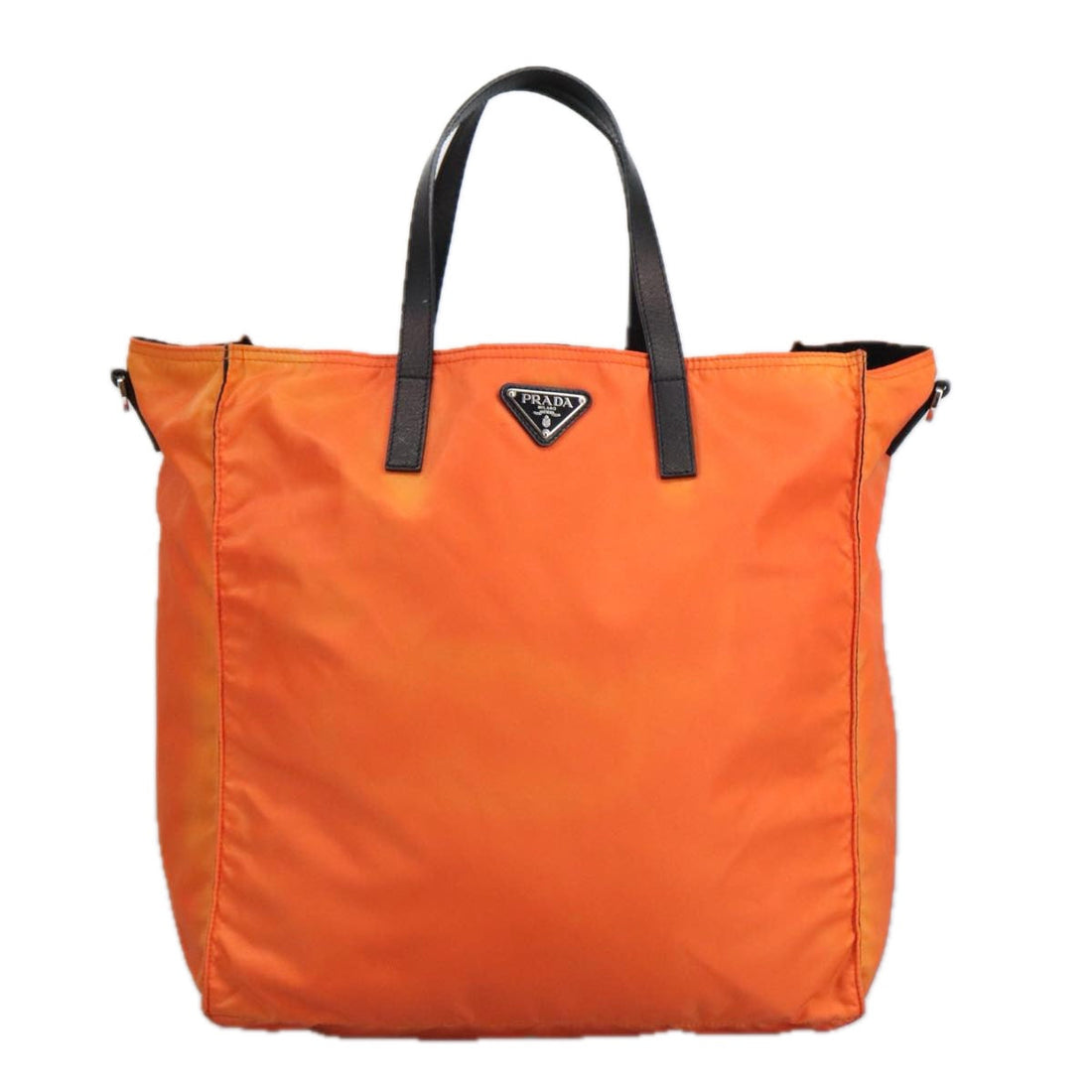 Nylon Tote Bag Orange Casual Style