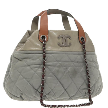Quilted Tote Bag TwoTone Leather