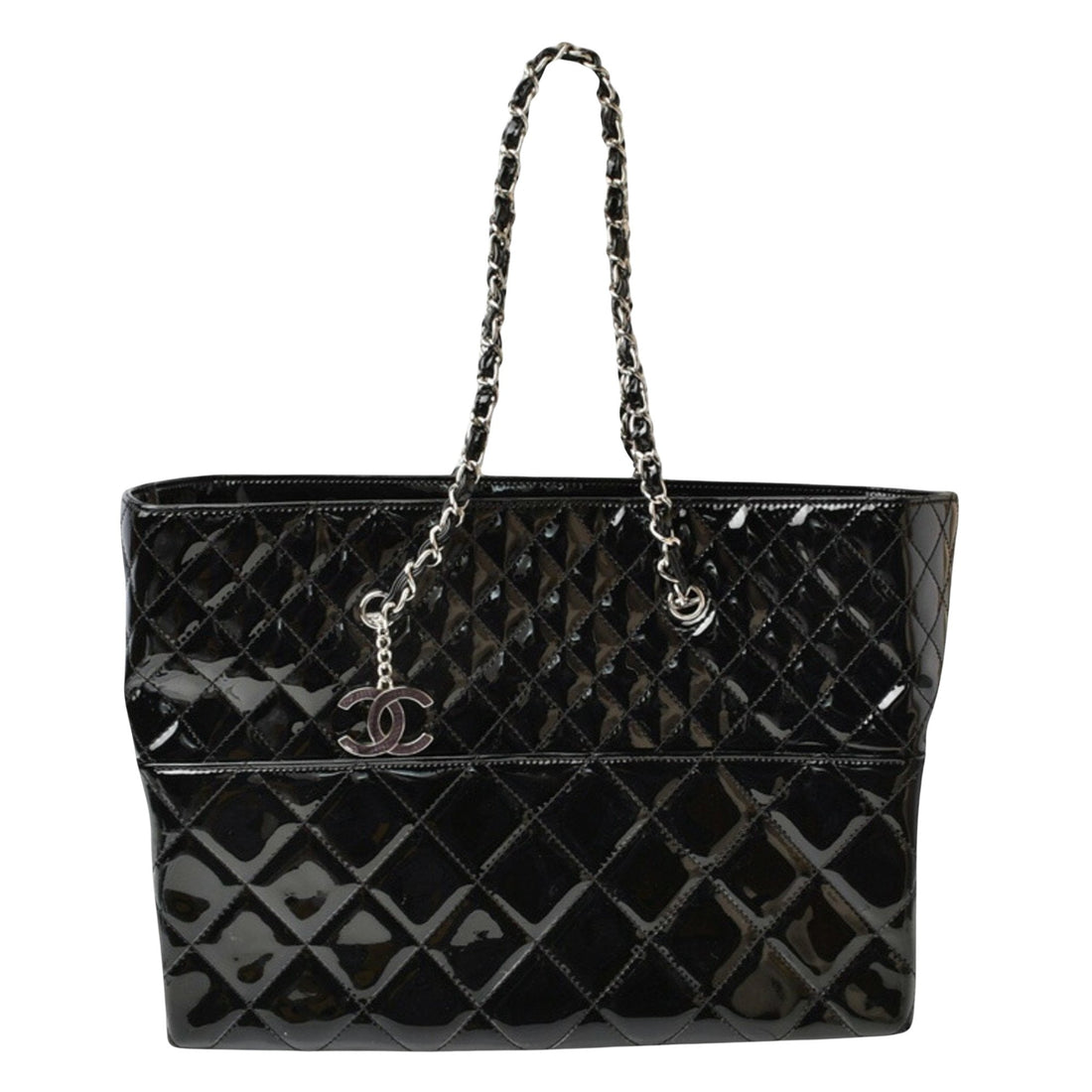 Patent Quilted Tote Classic Style