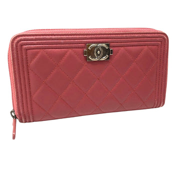 Classic Zip Wallet Quilted Leather