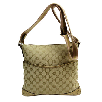 GG Canvas Messenger Bag Beige Shoulder Bag