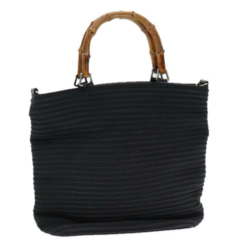 Bamboo Handle Top Handle BagBlack