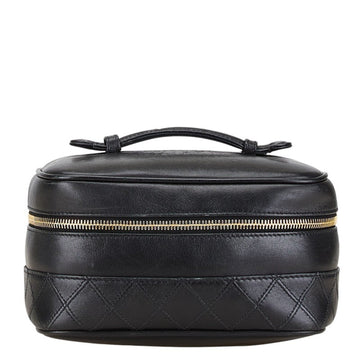 Classic Makeup Case Quilted Leather