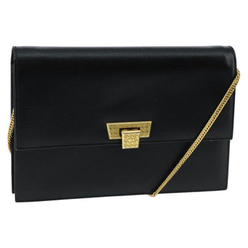 Vintage Chain Bag Black Leather