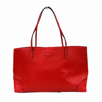 GG pattern tote Red leather tote