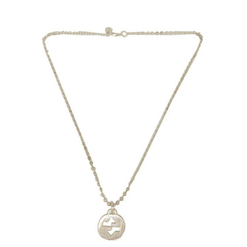 G Logo Silver Pendant Necklace