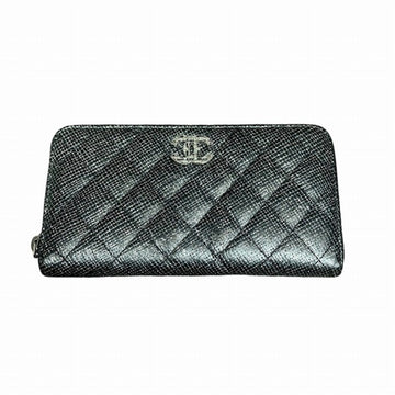 Matelasse Quilted Leather Wallet with Box and Manual