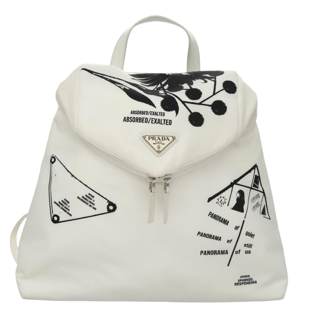 Signaux Printed Synthetic Tote Bag with Dust Bag