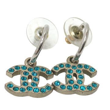 Chanel CC Logo Crystal Earrings