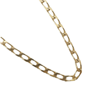 Gold Flat Curb Chain Necklace