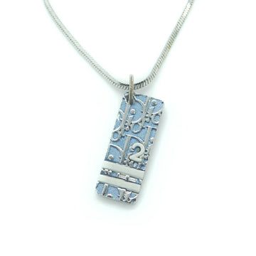 Dior Pendant Necklace Silver Blue