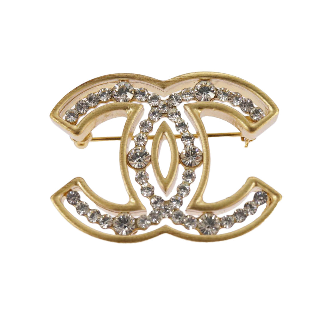 CC Logo Crystal Brooch