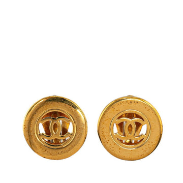 CC Logo Round Button Earrings