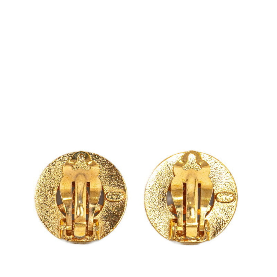 CC Logo Round Button Earrings