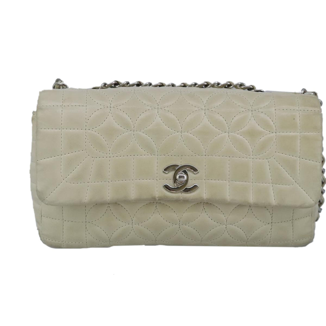 Chanel Quilted Shoulder Bag Beige