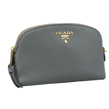 Leather Cosmetic Pouch with Slightly Rubbed Corners and Metal Fittings