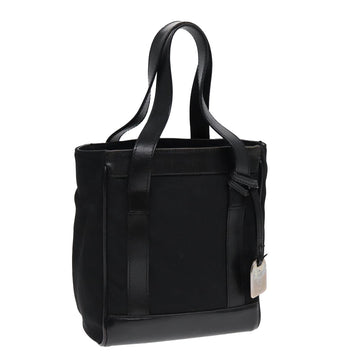 Gucci Tote Bag Black Canvas Leather