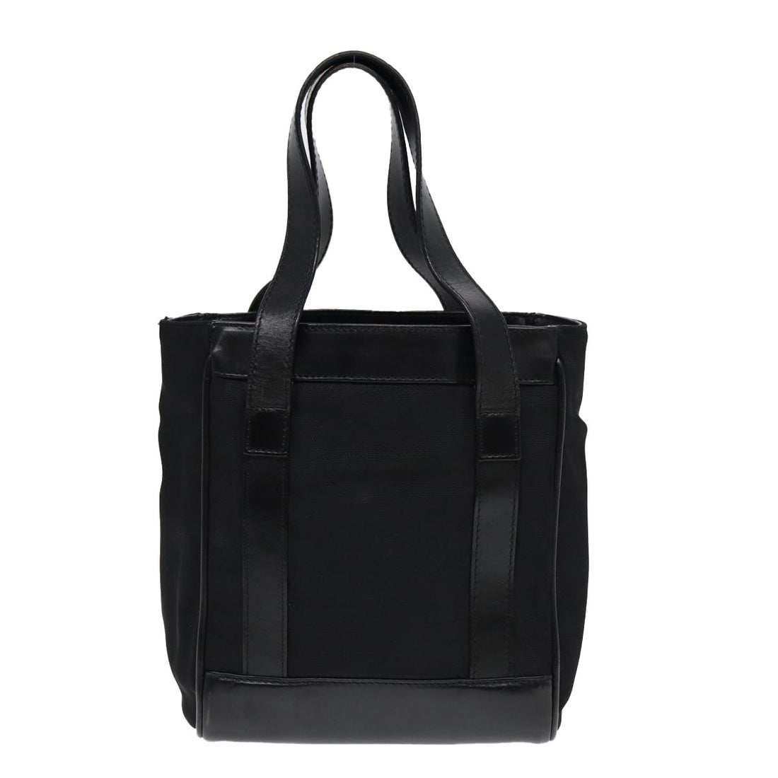 Gucci Tote Bag Black Canvas Leather