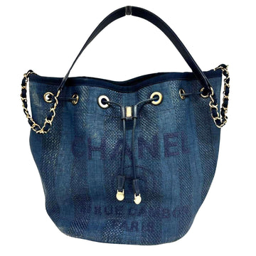 Denim Bucket Bag Drawstring Style